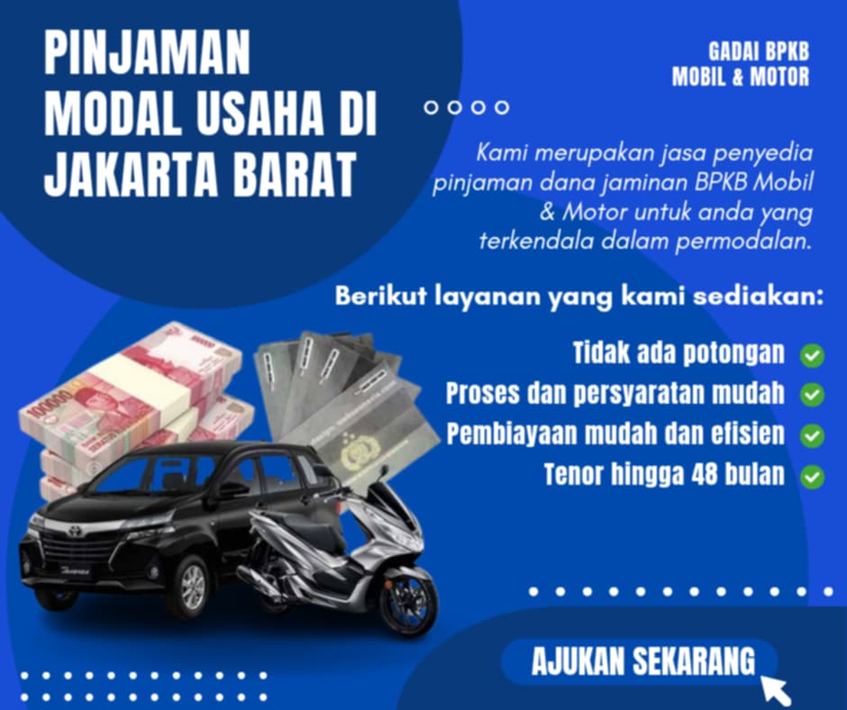 Pusat Kredit Jaminan Bpkb Di Jakarta barat