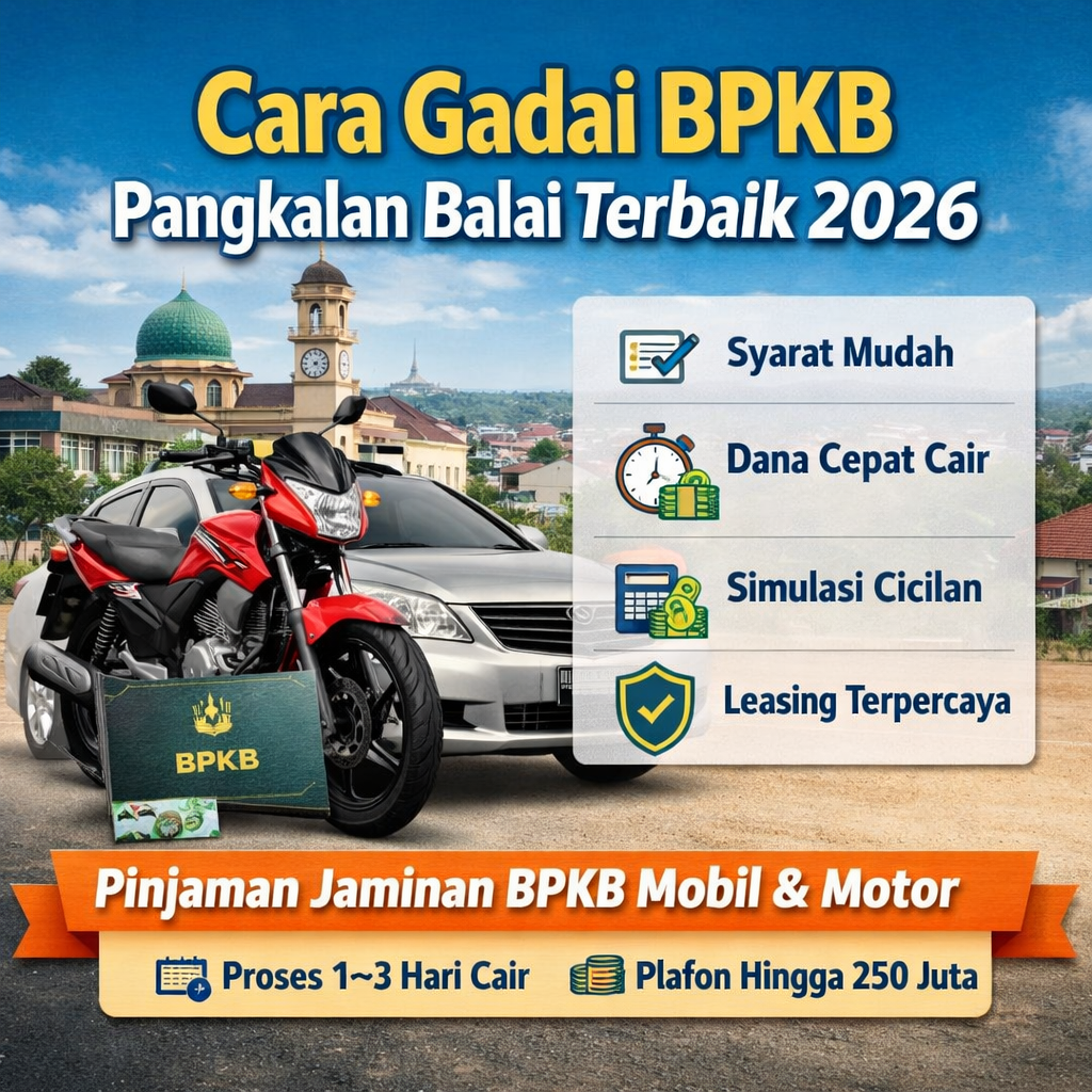 Kredit Jaminan BPKB Pangkalan Balai Syarat Mudah Cicilan Ringan