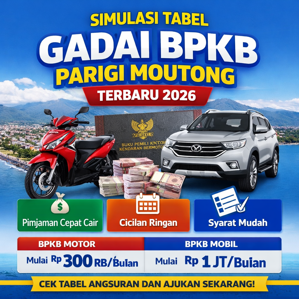 Info Terbaru Kredit Jaminan BPKB Parigi Moutong